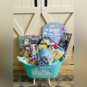 Bluey Easter Gift Basket for Kids Puzzle Bank Activity Set & MORE! NWT